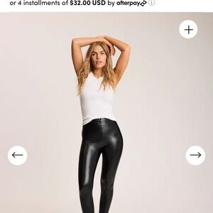 Commando Black Faux Leather Leggings - NWT